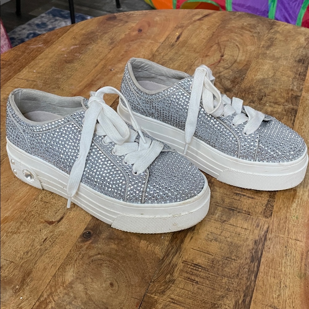 Gianni Bini Silver Sneakers